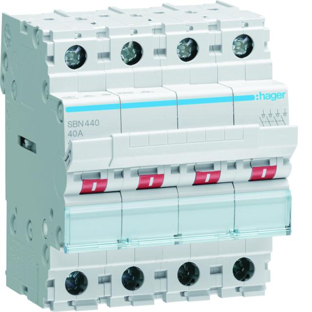 Modułowy rozłącznik izolacyjny 4P 40A 400V SBN440 HAGER