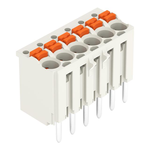 Gniazdo picoMAXeCOM raster 3,5mm 6‑biegunowe z prostymi pinami lutowniczymi bez płytki 2091‑1176 /100szt./ WAGO