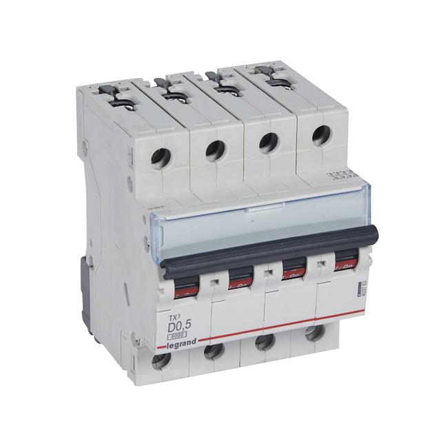 Wyłącznik Nadprądowy S 304 4P D0,5A 6kA TX3 403763 LEGRAND