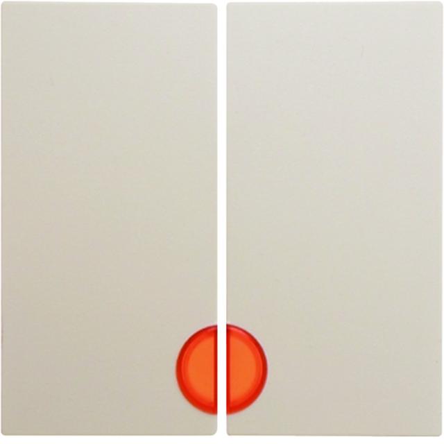 BERKER B.Kwadrat Klawisze z czerwoną soczewką do łącznika 2-klawiszowych krem 5316278992 HAGER
