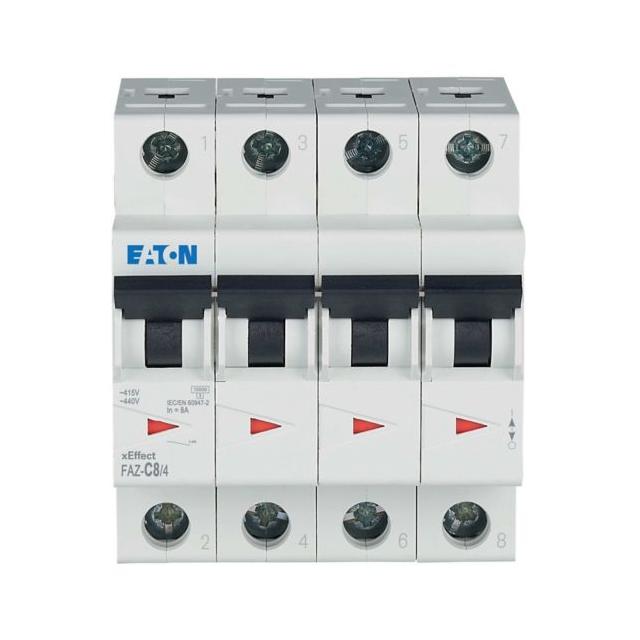 FAZ-C8/4 Wyłącznik nadprądowy 15kA C8A 4P 279056 EATON