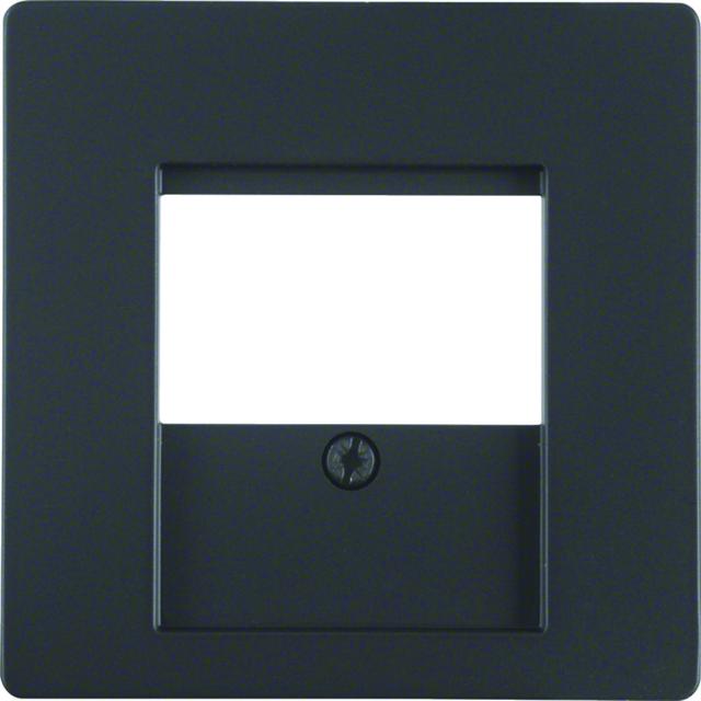 BERKER Q.x Płytka czołowa do gniazda głośnikowego antracyt aksamit 6810336086 HAGER