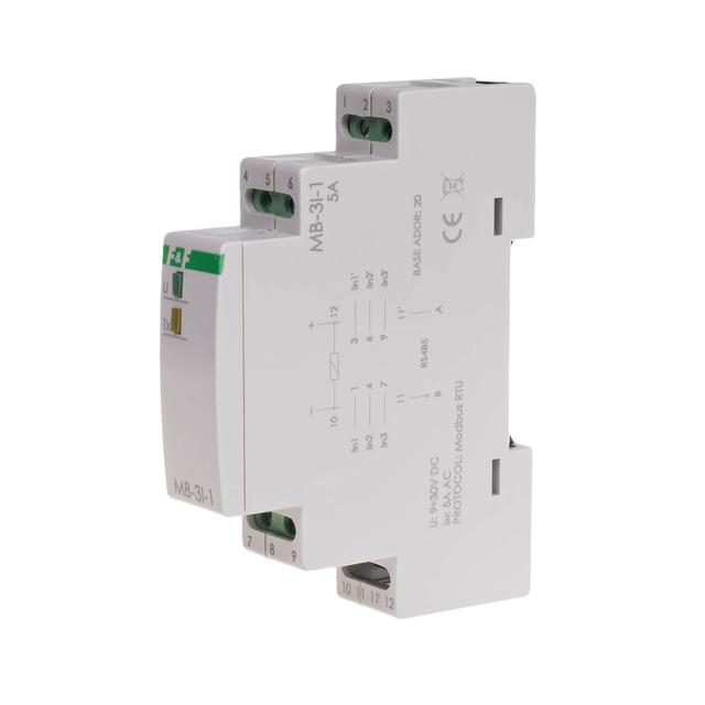 Przetwornik natężenia prądu z MODBUS RTU 15A MAX-MB-3I-1-15A F&F