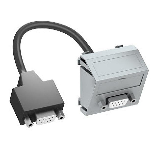 MTS-DB9 F AL1, Wspornik multimedia D-Sub9 z kbl., gn.-gn.