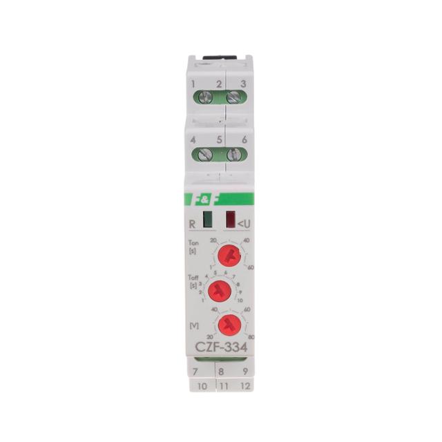 Mikroprocesorowy czujnik zaniku fazy z regulowanym progiem asymetrii - 2 styki separowane 2Z/R,True RMS CZF-334-TRMS F&F
