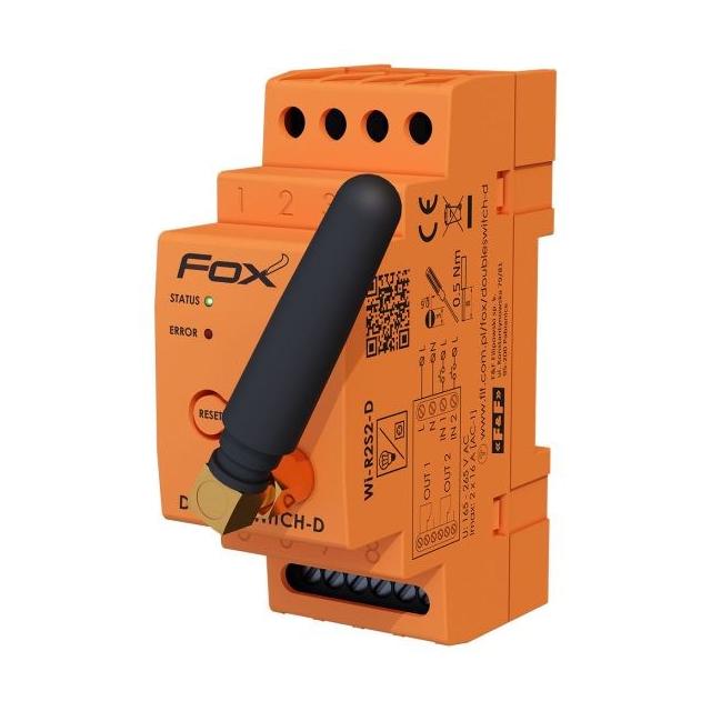 DOUBLE SWITCH 2 kanałowy przekaźnik Wi-Fi 230V na szynę DIN WI-R2S2-D F&F