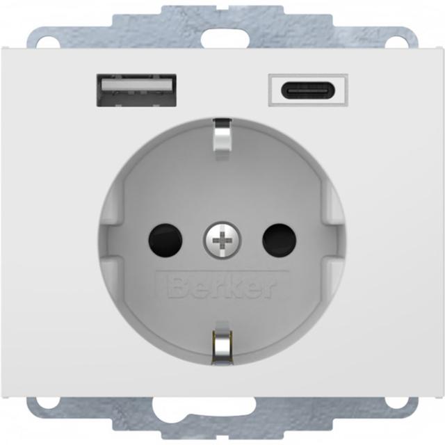 "K.1 Gniazdo SCHUKO z ładowarką USB A+C 2.4/3.0 A