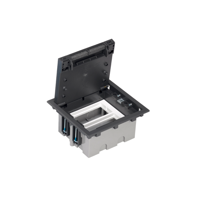 Simon Connect Puszka podłogowa S500 2-modułowa 4x K45 gł. 93mm szary grafit 52050102-038 KONTAKT