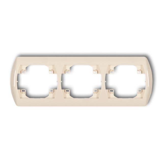 TREND Ramka pozioma potrójna beżowa
