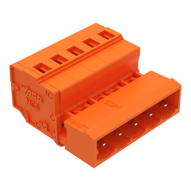 MCS-MIDI Classic wtyk 5-bieg. pomarańczowy raster 5,08 mm /50szt./ WAGO