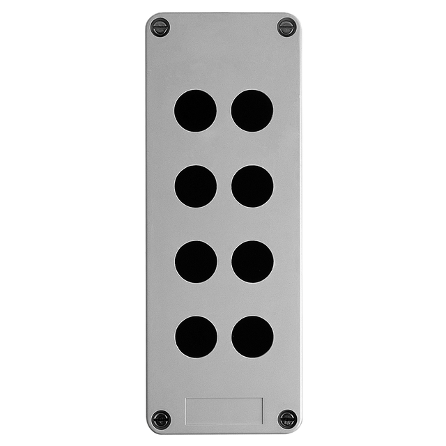 Harmony XAPS Pusta kaseta sterująca 8 otworów w 2 kolumnach fi22 szara 151x241mm plastikowa XAPA2108