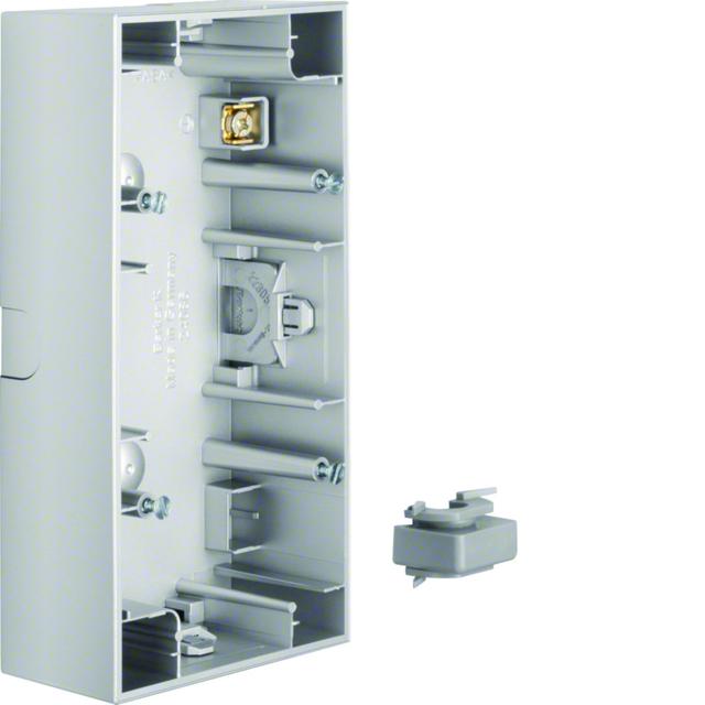 BERKER K.5 Puszka natynkowa podwójna pozioma aluminium 10527003 HAGER