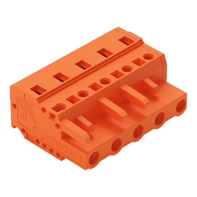 MCS-MIDI Classic gniazdo 5-bieg. pomarańczowe raster 7,62 mm /50szt./ WAGO