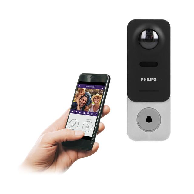 Philips WelcomeEye Link dzwonek bezprzewodowy wideo z WiFi na baterię wielokrotnego ładowania 531134