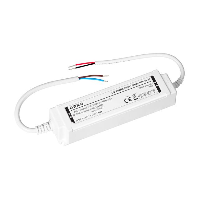 Zasilacz LED, hermetyczny, 24V, 60W, IP67, plastikowa obudowa