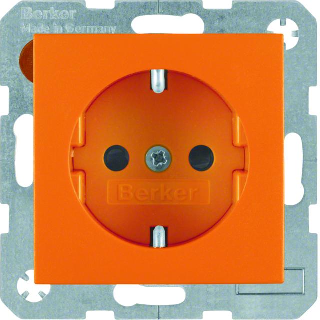 BERKER B.x Gniazdo SCHUKO pomarańczowy 41431914 HAGER
