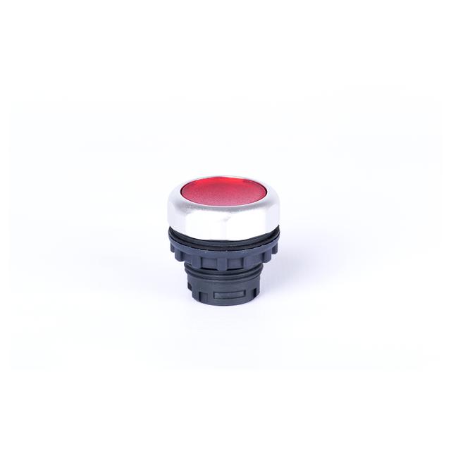 Ex9P1 FI r Główka z przyciskiem płaskim z samopowrotem bez nadruku możliwość podświetlenia czerwona