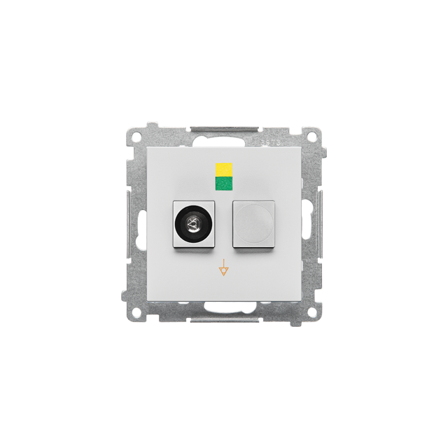 Simon 55 Gniazdo ekwipotencjalne pojedyncze Jasnoszary mat