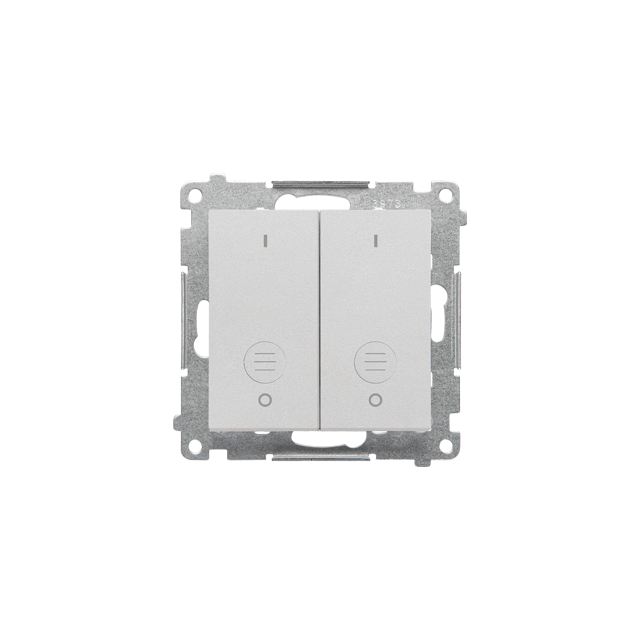 Simon 55 Łącznik dwubiegunowy podwójny szybkozłączka Aluminium mat TW22A.01/143 KONTAKT