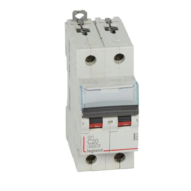 Wyłącznik Nadprądowy S 302 2P C20A 6kA DX3 407801 LEGRAND