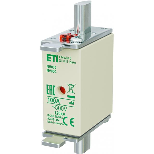 Wkładka topikowa NH silnikowa KOMBI NH000 WT-00C aM 100A 500V 004181414 ETI