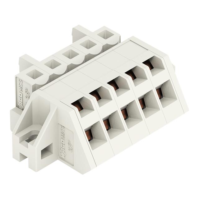 MCS-MIDI Classic gniazdo kątowe 5-bieg. j-szare raster 5 mm /50szt./ WAGO