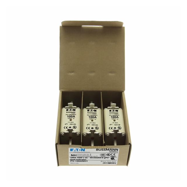 PV-100ANH1 Wkładka PV NH 100A 1000V DC PV rozmiar 1 podwójny wskaźnik PV-100ANH1 EATON