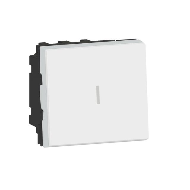 Mosaic - Łącznik Schodowy Dwubiegunowy 20 Ax 250 V - 2 Modułowy - Biały 077063L LEGRAND