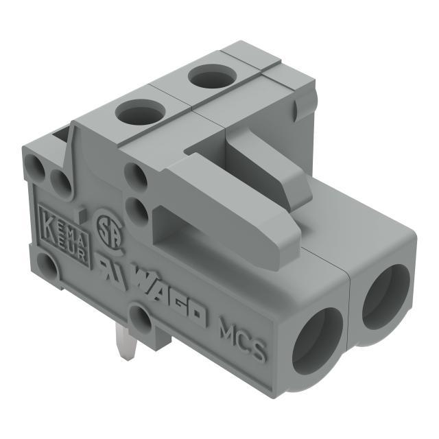MCS-MIDI Classic gniazdo kątowe 2-bieg. szare raster 5 mm /200szt./ WAGO