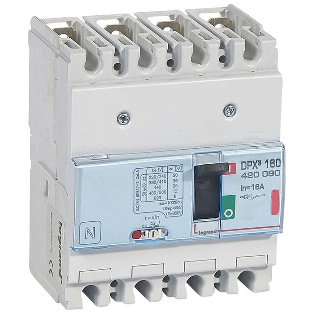 Wyłącznik DPX3 160 4P 16A 36kA 420090 LEGRAND