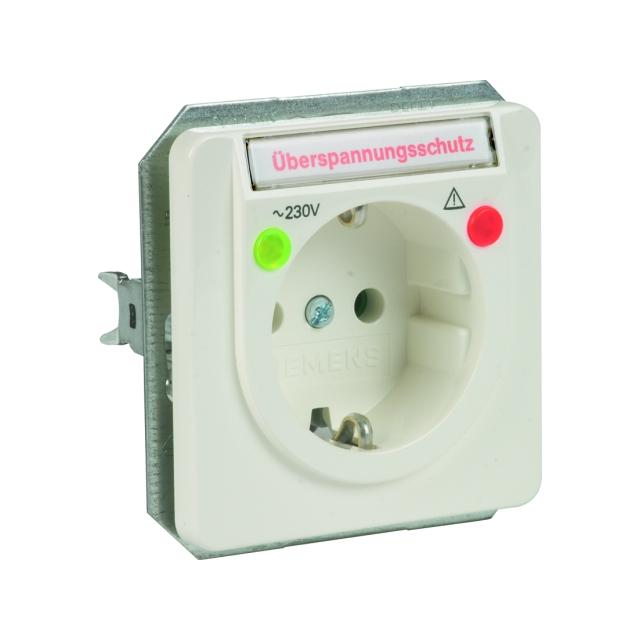 Ogranicznik przepięć NSM-Protector, w formie gniazda, wersja niemiecka (schuko), biel tytanowa (tita