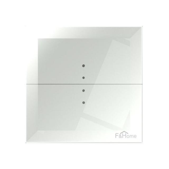 Szklany przycisk dotykowy do automatyki domowej dowolnego producenta 24V biały GS2-DC-W F&F