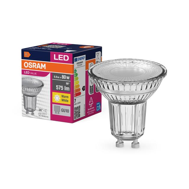 Żarówka LED VALUE PAR16 80 36 6,9W/830 GU10 575lm 4058075096646 LEDVANCE