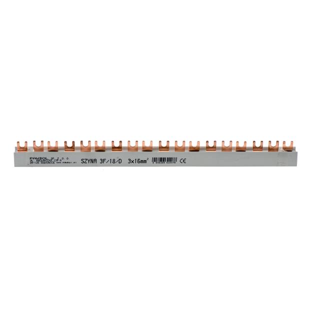 Szyna prądowa 3F, S-18 18mod. dzielona 80A, 16 mm2 E.4309B PAWBOL
