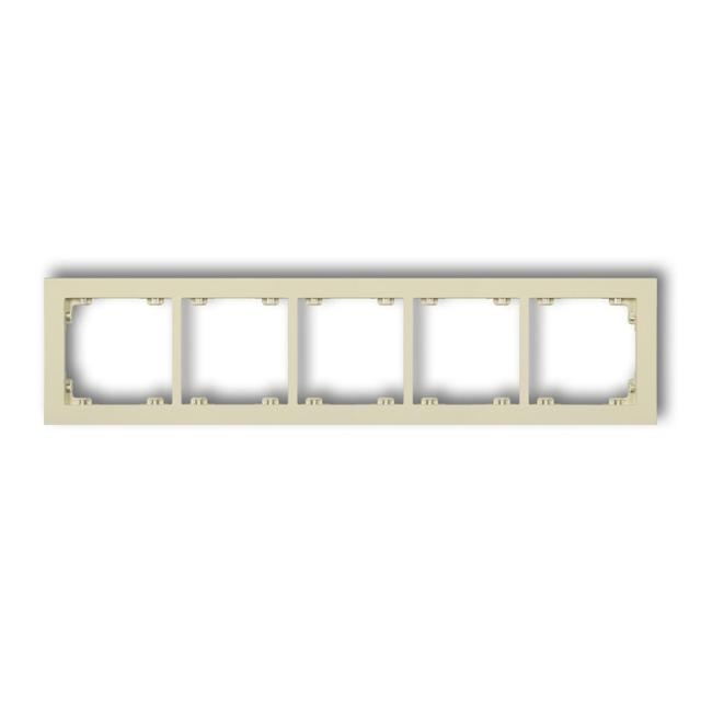 DECO Ramka pięciokrotna z tworzywa DECO Pastel Matt orzech ziemny 44DR-5 KARLIK