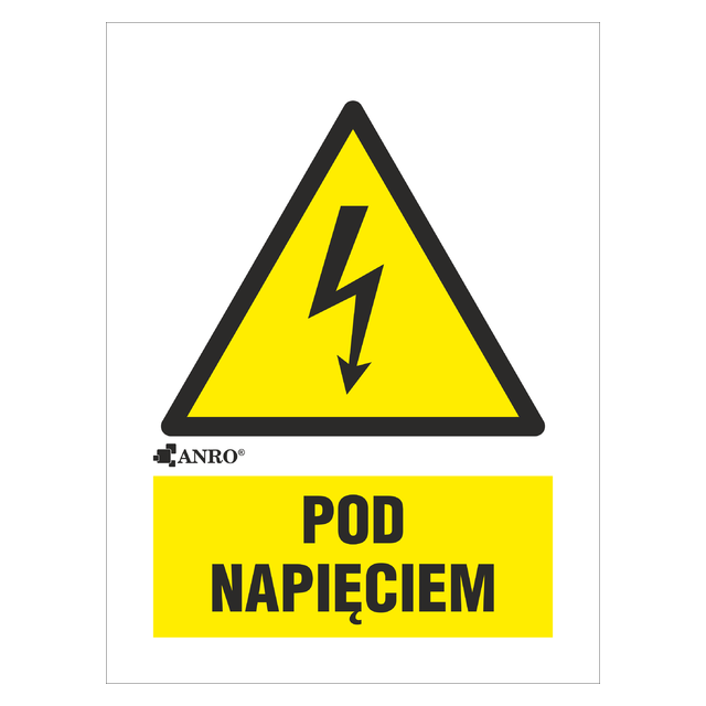 POD NAPIĘCIEM   148X210, FOLIA SAMOPRZYLEPNA