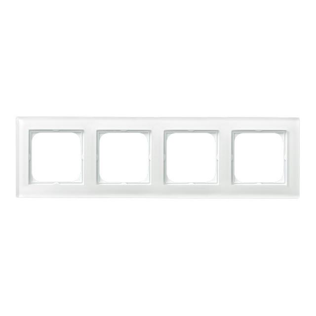 SONATA Ramka poczwórna - kolor białe szkło R-4RG/31