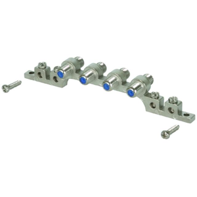 Szyna uziemiająca z 4 gniazdami typu F