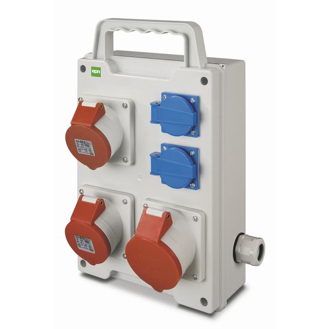 ROZDZIELNICA  przenosna RS  2X 2P+Z  2X 3P+N+Z 16A 1X 3P+N+Z 32A