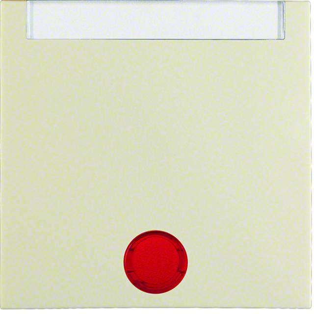 BERKER B.Kwadrat Klawisz z 5 dołączonymi soczewkami i pole opisowe do łączników 1-klawiszowych krem