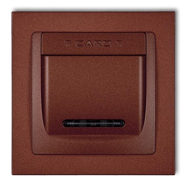 DECO Łącznik hotelowy z ramką uniwersalną pojedynczą z tworzywa DECO brązowy metalik