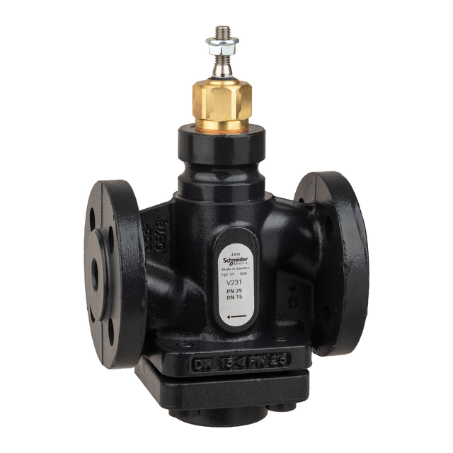 V231, zawór regulacyjny, 2-drogowy, DN15, kvs 1,6, przyłącze kołnierzowe, medium -20…150°C, PN25