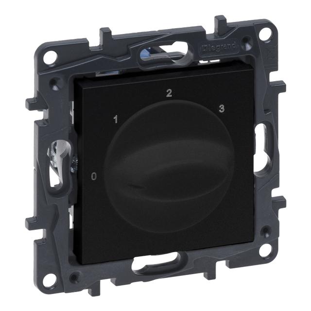 Niloe Step - łącznik sterowania wentylacją 4-pozycyjny- kolor czarny, Legrand