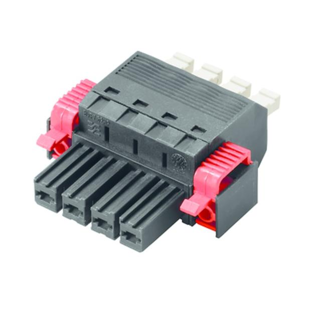 BVFL 7.62HP/04/180F SN BK BX Wtyk PCB (złącze wiązki), 7.62 mm, Liczba biegunów: 4, PUSH IN z aktuatorem /42szt./ 1547530000 WEIDMÜLLER