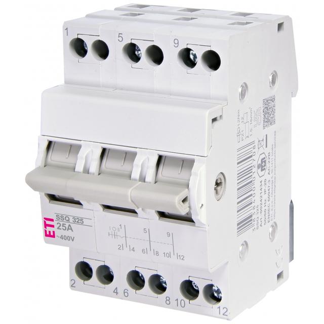 Przełącznik trójpołożeniowy modułowy 25A 3P SSQ 325 002421434 ETI