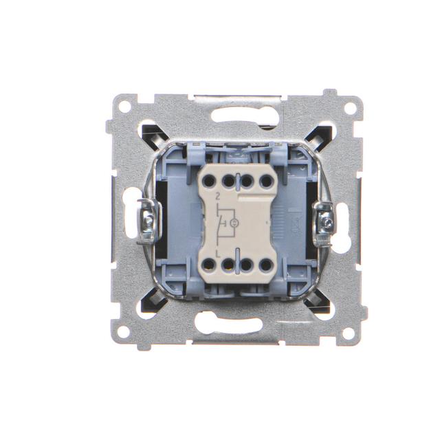 Simon 54 Przycisk pojedynczy zwierny z podświetleniem LED bez piktogramu 10A szybkozłączka czarny