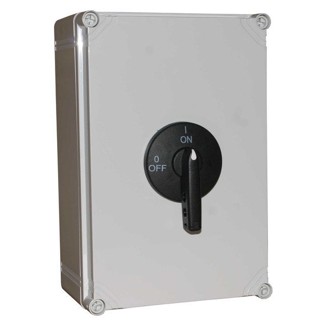 ROZŁĄCZ.IZOL.3 BIEG.+N 63A W OBUDOWIE OBUDOWA ABS Z POKRĘTŁEM CZARNYM