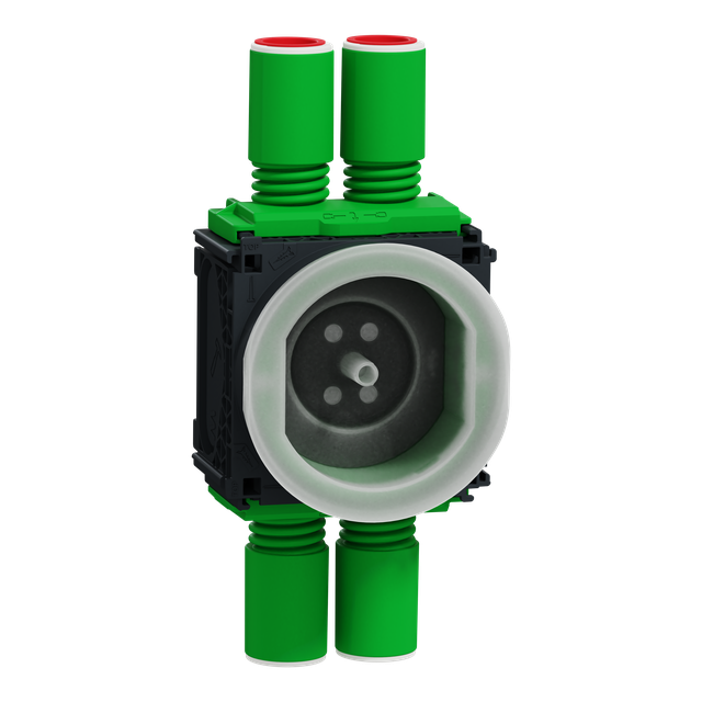 Multifix, puszka 1M, 32 mm, 4 elastyczne wejścia, z zatyczką
