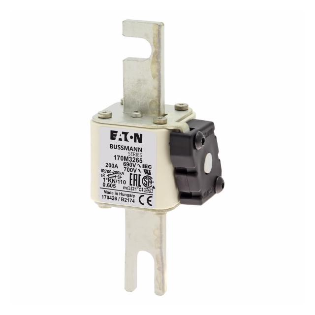 200A 690V 1*KN/110 aR INDICATOR FUSE Wkładka szybka 200A AC 690V compact DIN 1 45x58x134 m 170M3265
