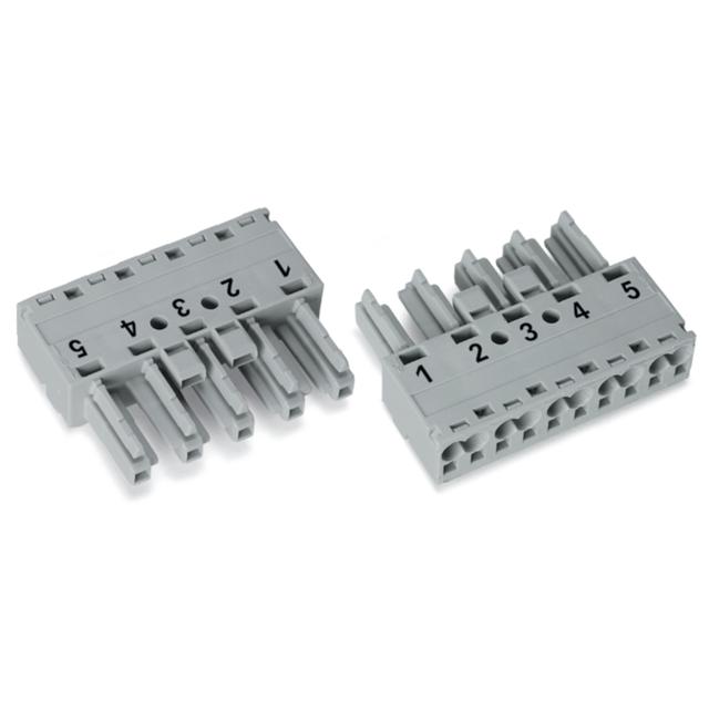 WINSTA gniazdo 5-torowe szare kodowanie B